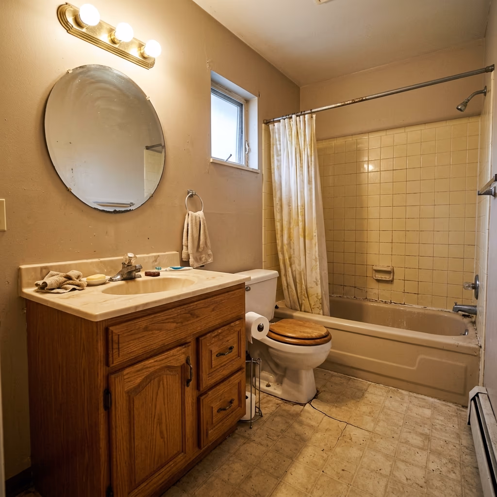 Guest Bath Tile Upgrade in Sun Lakes - Before Remodel